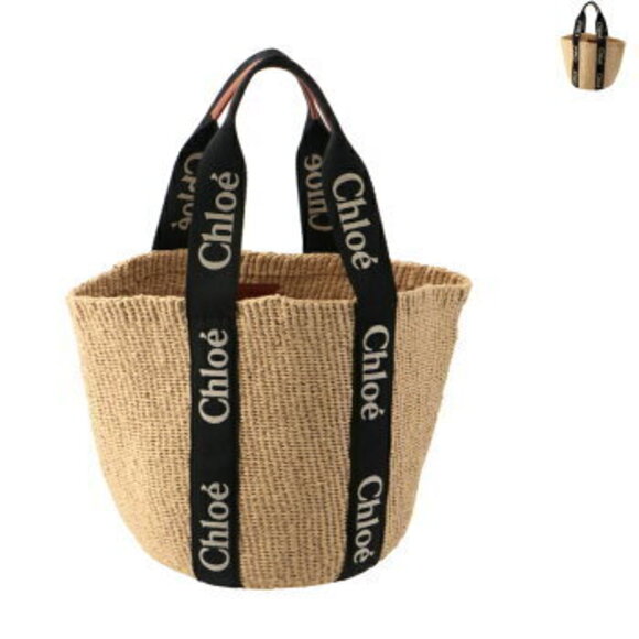 Chloe Handbags - Chloe Woody Logo Basket Tote Bag Rion